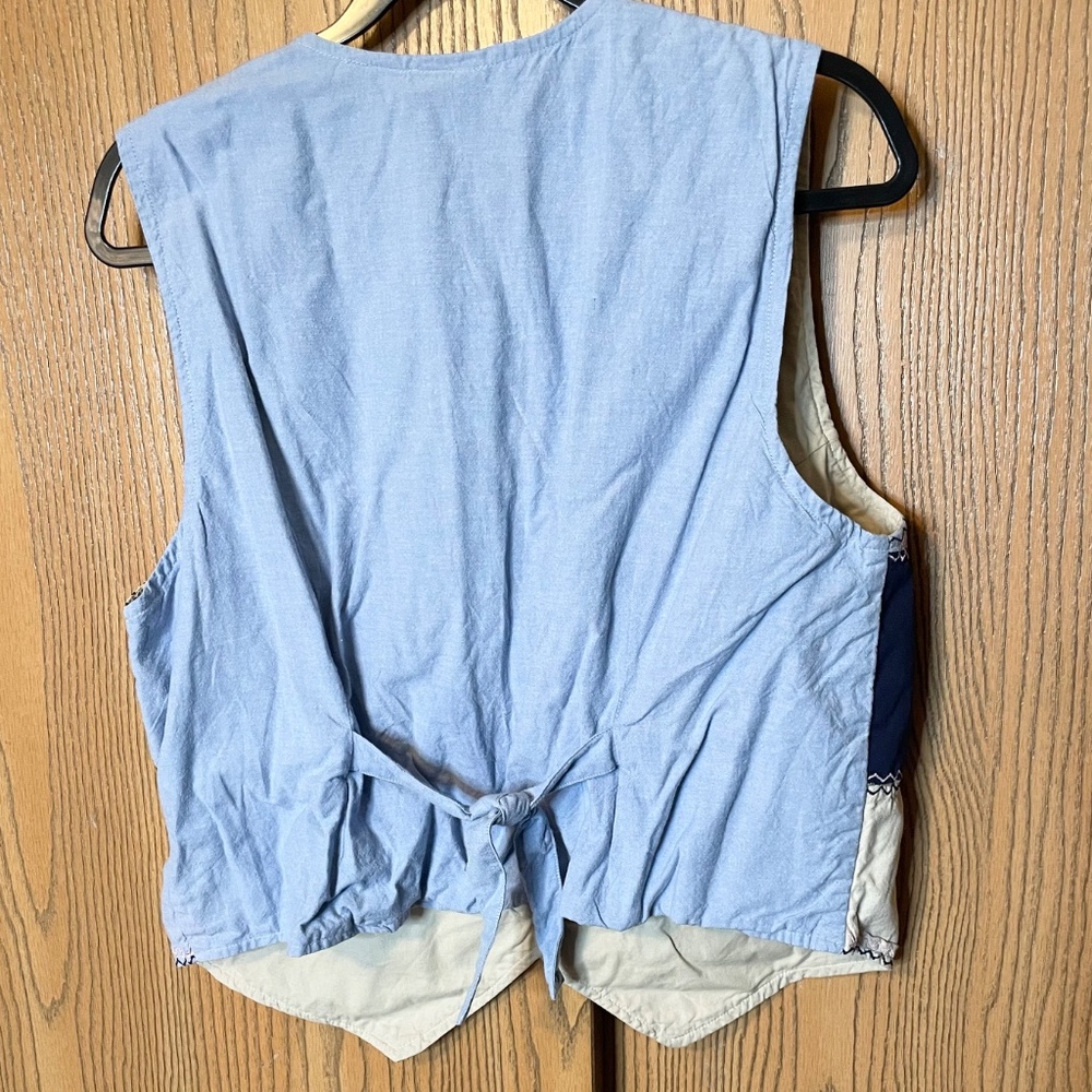 Two Twenty Patchwork Vest Embroidered Butterflies… - image 6